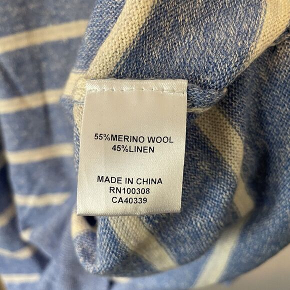 PETER MILLAR Crown XL Long Bay Merino Wool Linen Maritime Quarter Zip Swester - Picture 7 of 10